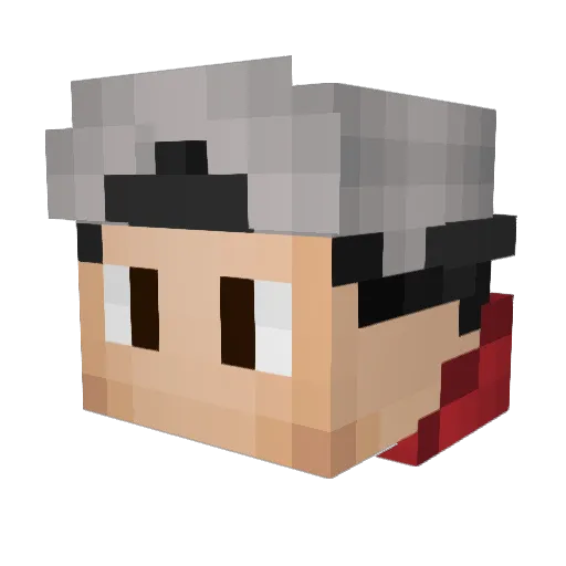ZxsondrexZ Minecraft avatar head, 3D render