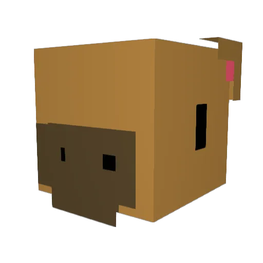 ZxzCapyMCCSP Minecraft avatar head, 3D render