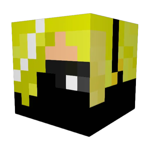 Zy3_ Minecraft avatar head, 3D render
