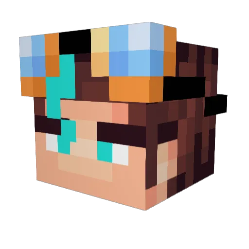 ZyCrafter743_ Minecraft avatar head, 3D render