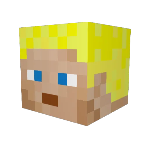 ZyDrixx Minecraft avatar head, 3D render
