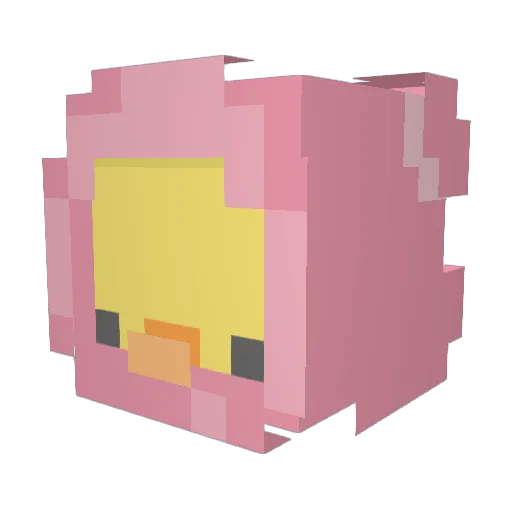 ZyLikesFries Minecraft avatar head, 3D render
