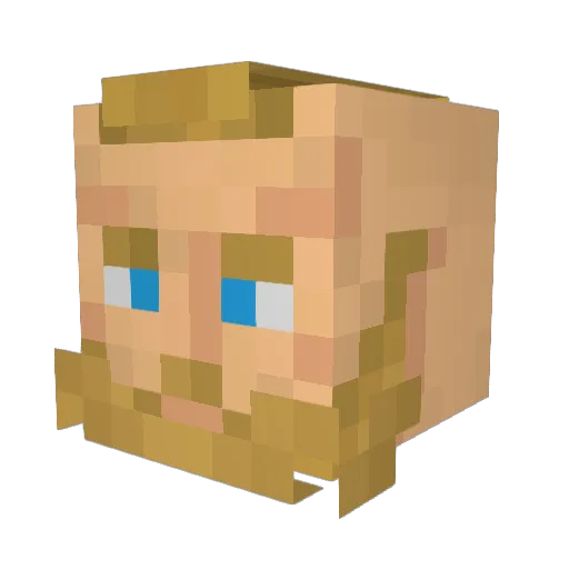ZyQaax Minecraft avatar head, 3D render