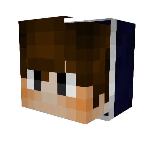 ZyWoux Minecraft avatar head, 3D render