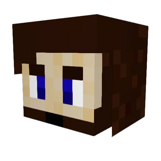 ZyXeM Minecraft avatar head, 3D render