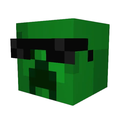 Zyannater Minecraft avatar head, 3D render