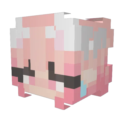 Zyber0 Minecraft avatar head, 3D render