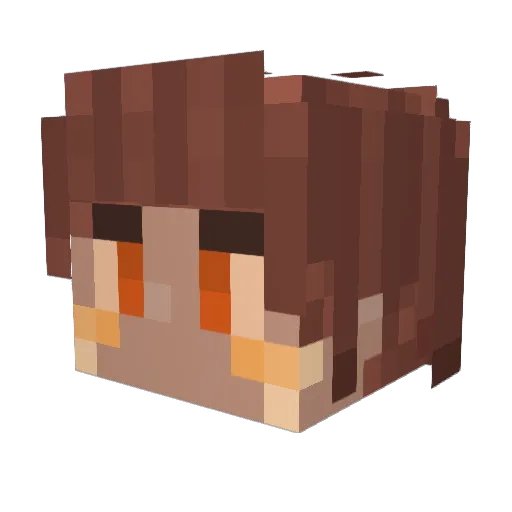 Zycatss Minecraft avatar head, 3D render