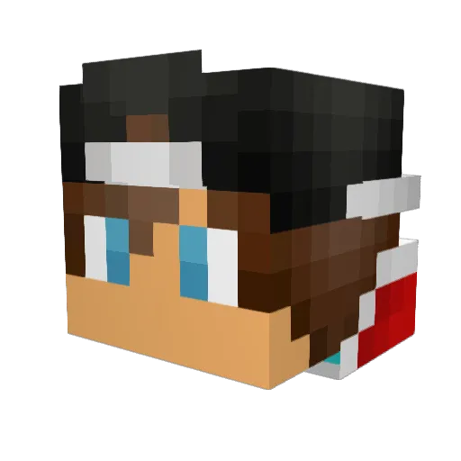 Zychius Minecraft avatar head, 3D render