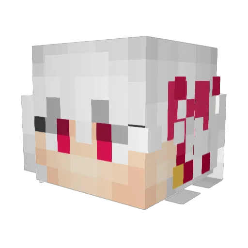 Zyeil Minecraft avatar head, 3D render