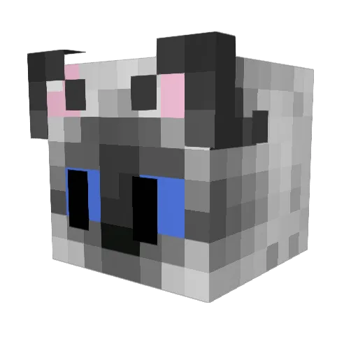 Zyelek Minecraft avatar head, 3D render