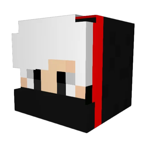 Zyenrr Minecraft avatar head, 3D render