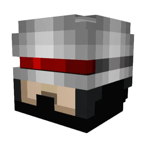 Zyferus Minecraft avatar head, 3D render