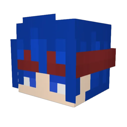 Zyhey Minecraft avatar head, 3D render