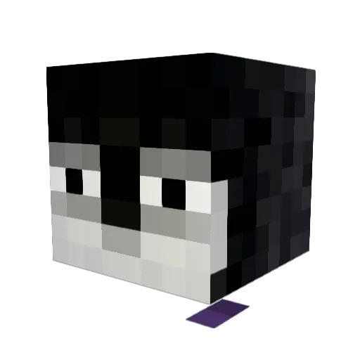Zyhron Minecraft avatar head, 3D render
