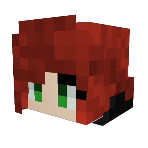 Zyhrus Minecraft avatar head, 3D render