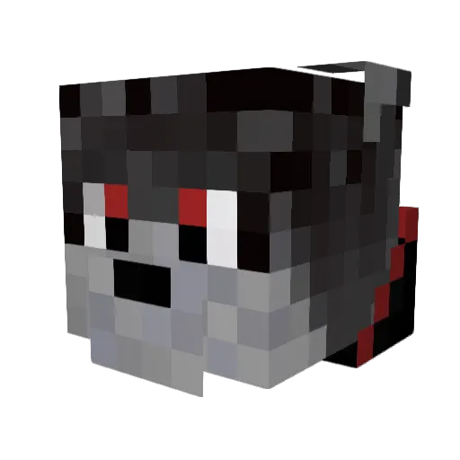 Zykerio Minecraft avatar head, 3D render