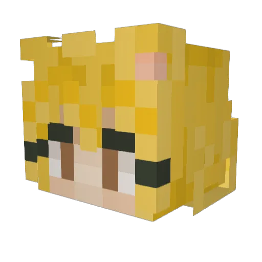 Zyklose Minecraft avatar head, 3D render