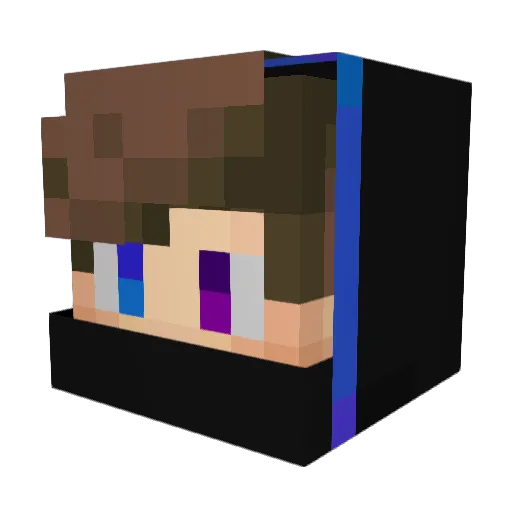 Zykron9 Minecraft avatar head, 3D render