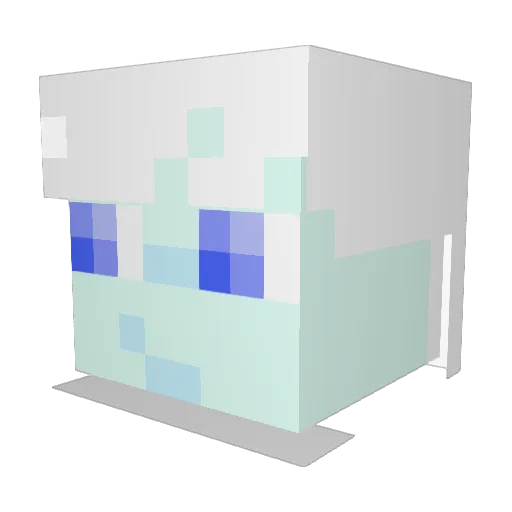 Zykta Minecraft avatar head, 3D render