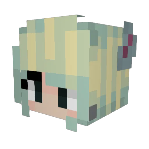 ZylaSkye Minecraft avatar head, 3D render