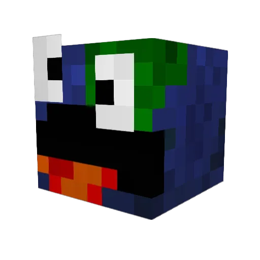 Zylakant Minecraft avatar head, 3D render