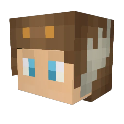 Zyleak_ Minecraft avatar head, 3D render