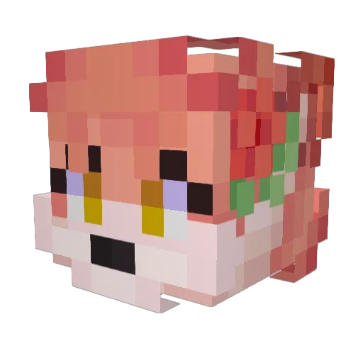 Zylenox Minecraft avatar head, 3D render