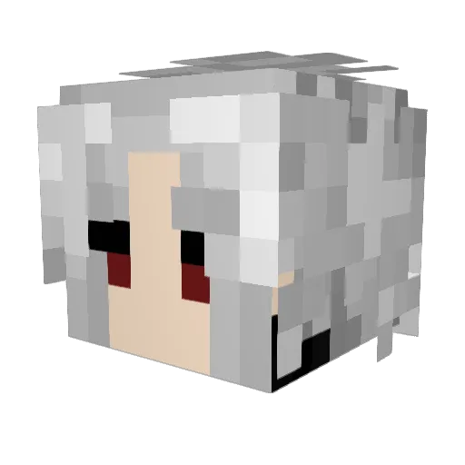 Zyleth Minecraft avatar head, 3D render