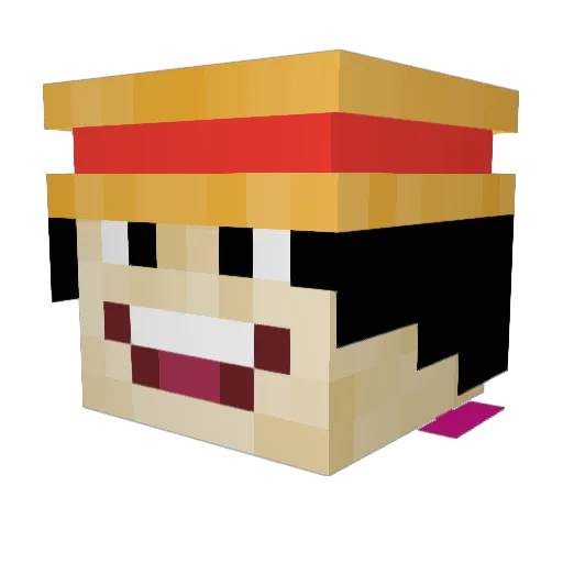 Zylew3x Minecraft avatar head, 3D render
