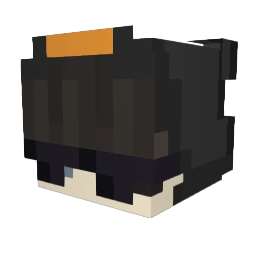 Zylics Minecraft avatar head, 3D render