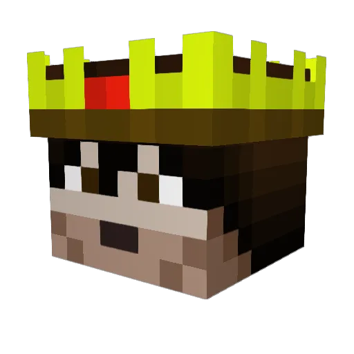 Zylios_ Minecraft avatar head, 3D render