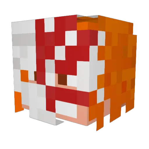 Zylore Minecraft avatar head, 3D render