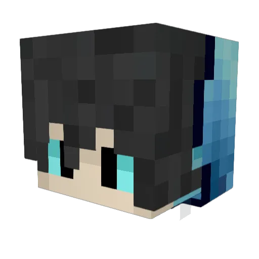 Zylozee Minecraft avatar head, 3D render