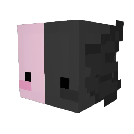 Zylug Minecraft avatar head, 3D render