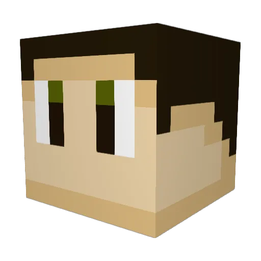 Zymaric Minecraft avatar head, 3D render