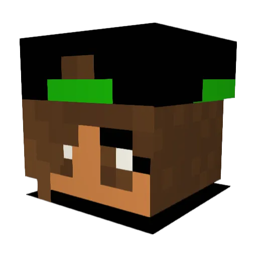 Zymarie Minecraft avatar head, 3D render