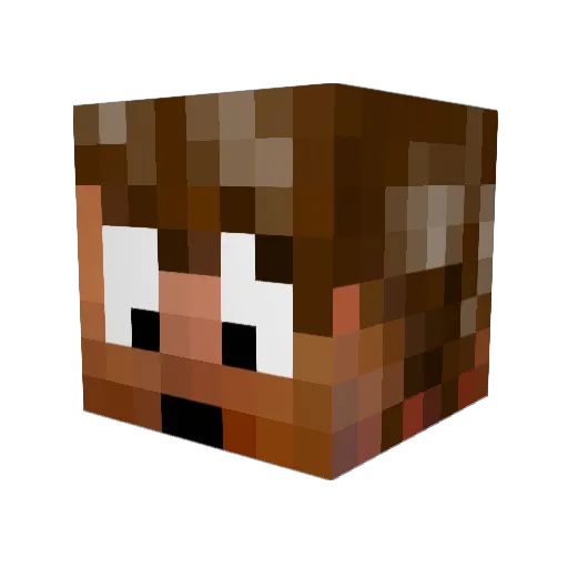 Zymbotic Minecraft avatar head, 3D render