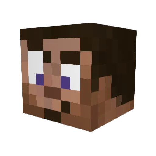 Zymes Minecraft avatar head, 3D render