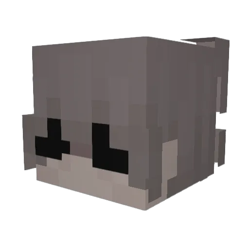 ZynFrenchie Minecraft avatar head, 3D render