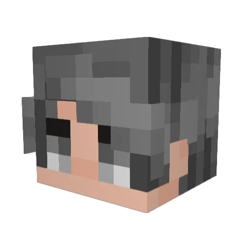 Zynaru Minecraft avatar head, 3D render
