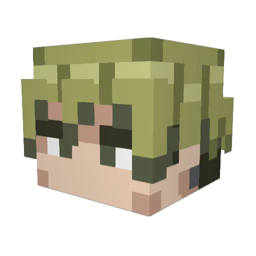 Zync2010 Minecraft avatar head, 3D render