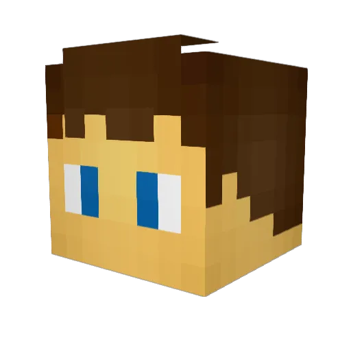 ZyncPvP Minecraft avatar head, 3D render