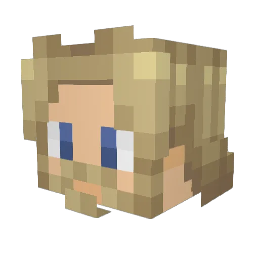 Zyneex_CZ Minecraft avatar head, 3D render