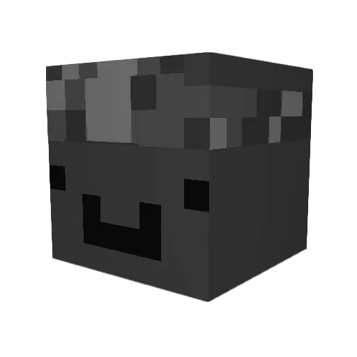 Zyngor Minecraft avatar head, 3D render