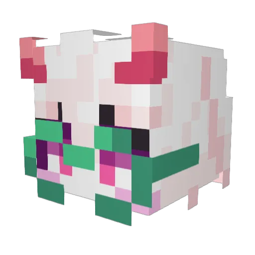 Zynkode Minecraft avatar head, 3D render