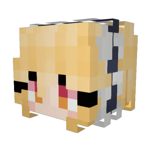 Zynpher Minecraft avatar head, 3D render