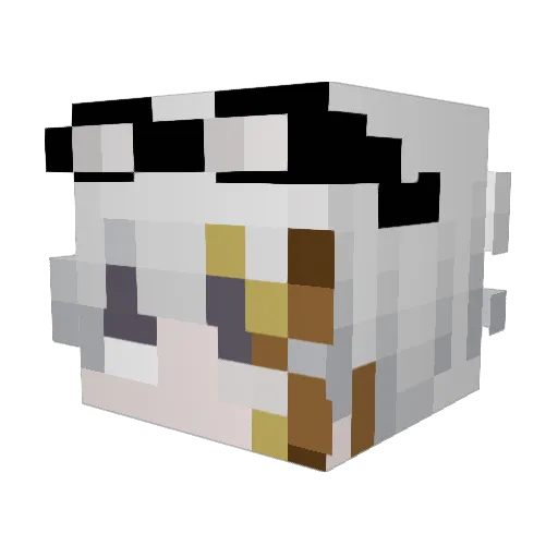 Zynrozx Minecraft avatar head, 3D render