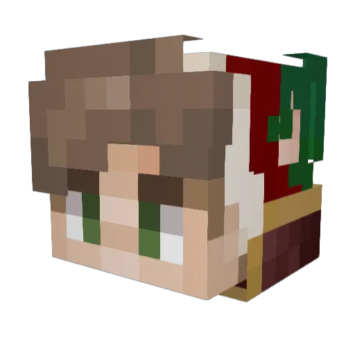 Zyntherion Minecraft avatar head, 3D render