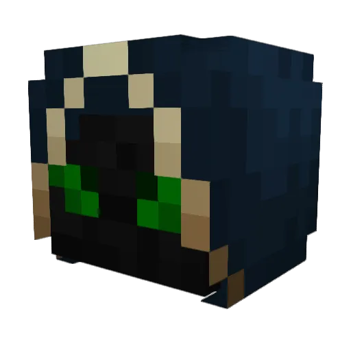 Zynthrall Minecraft avatar head, 3D render